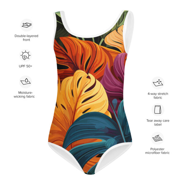 Monstera (Color) | Toddler & Kids Swimsuit - Image 6