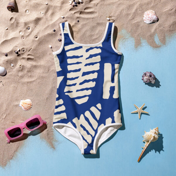 Blue Fern Print | Toddler & Kids Swimsuit