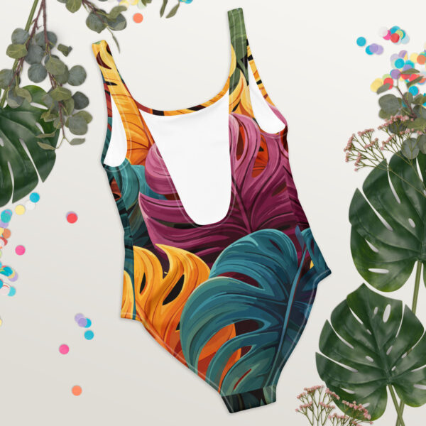 Monstera (Color) | Women's One-Piece Swimsuit - Image 9