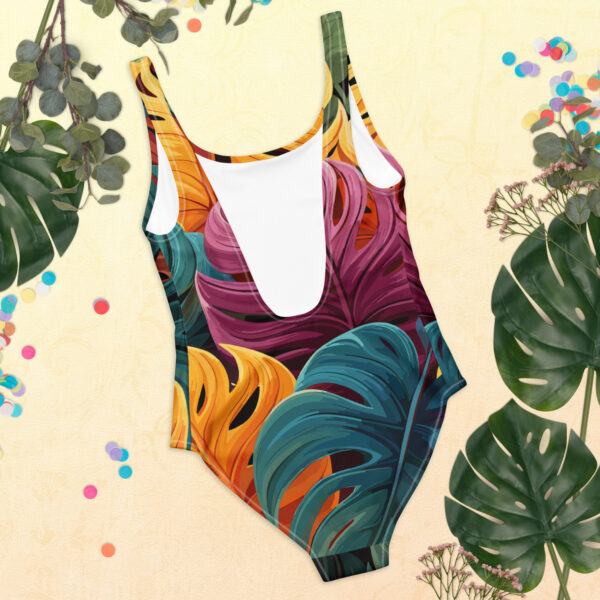 Monstera (Color) | Women's One-Piece Swimsuit - Image 8