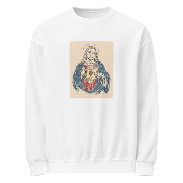 Sacred Heart Jesus Crew neck sweatshirt - Image 3