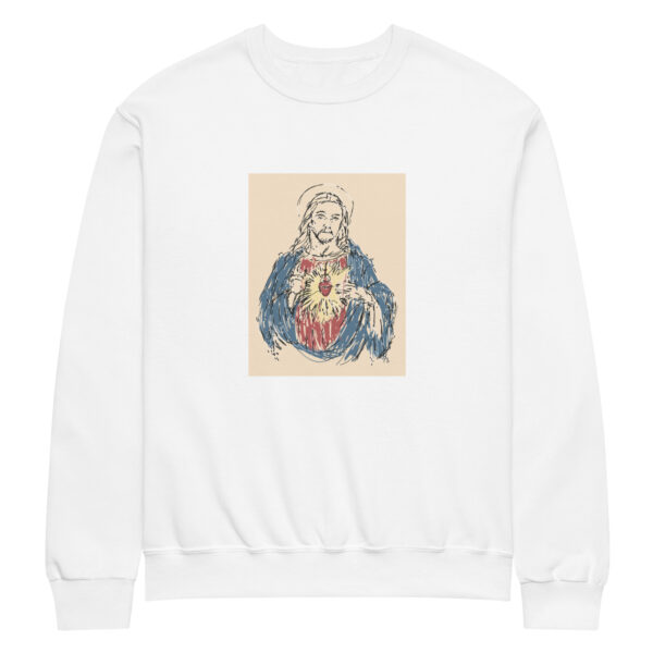 Sacred Heart Jesus Crew neck sweatshirt - Image 7