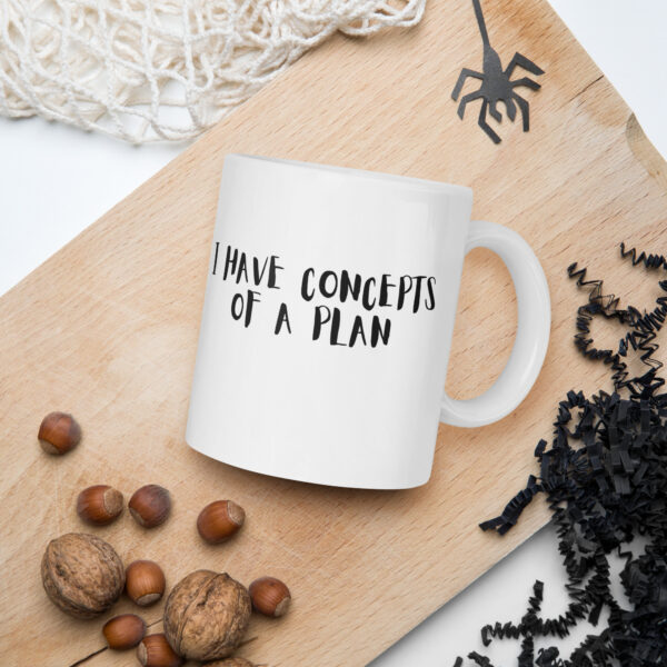 "Concepts of a Plan" White glossy mug - Image 2